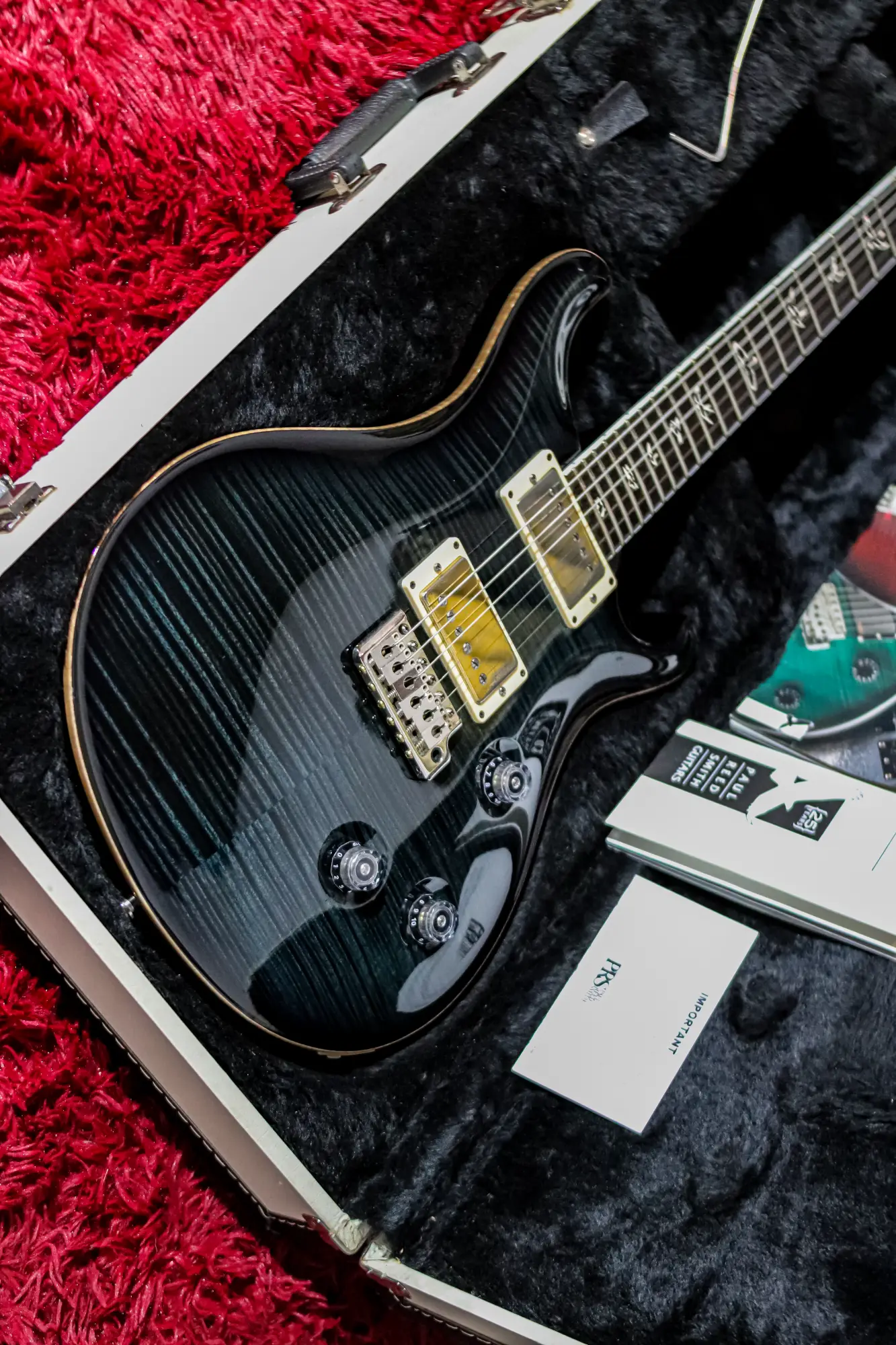 PRS Custom 24 Ten Top 25th Anniversary Smoked Black Slate - Vista 2