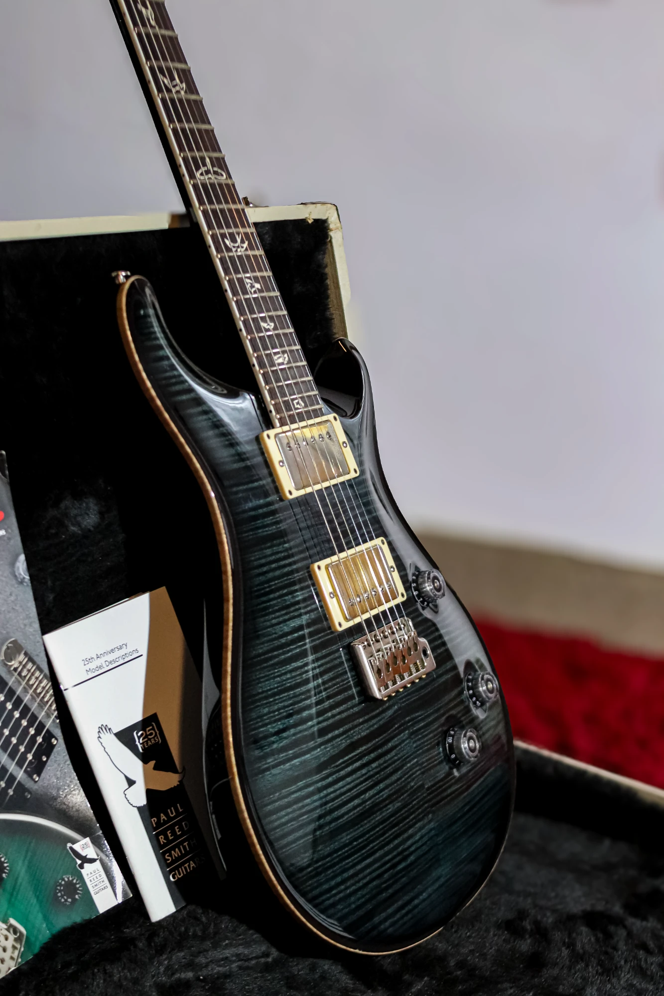 PRS Custom 24 Ten Top 25th Anniversary Smoked Black Slate - Vista 6