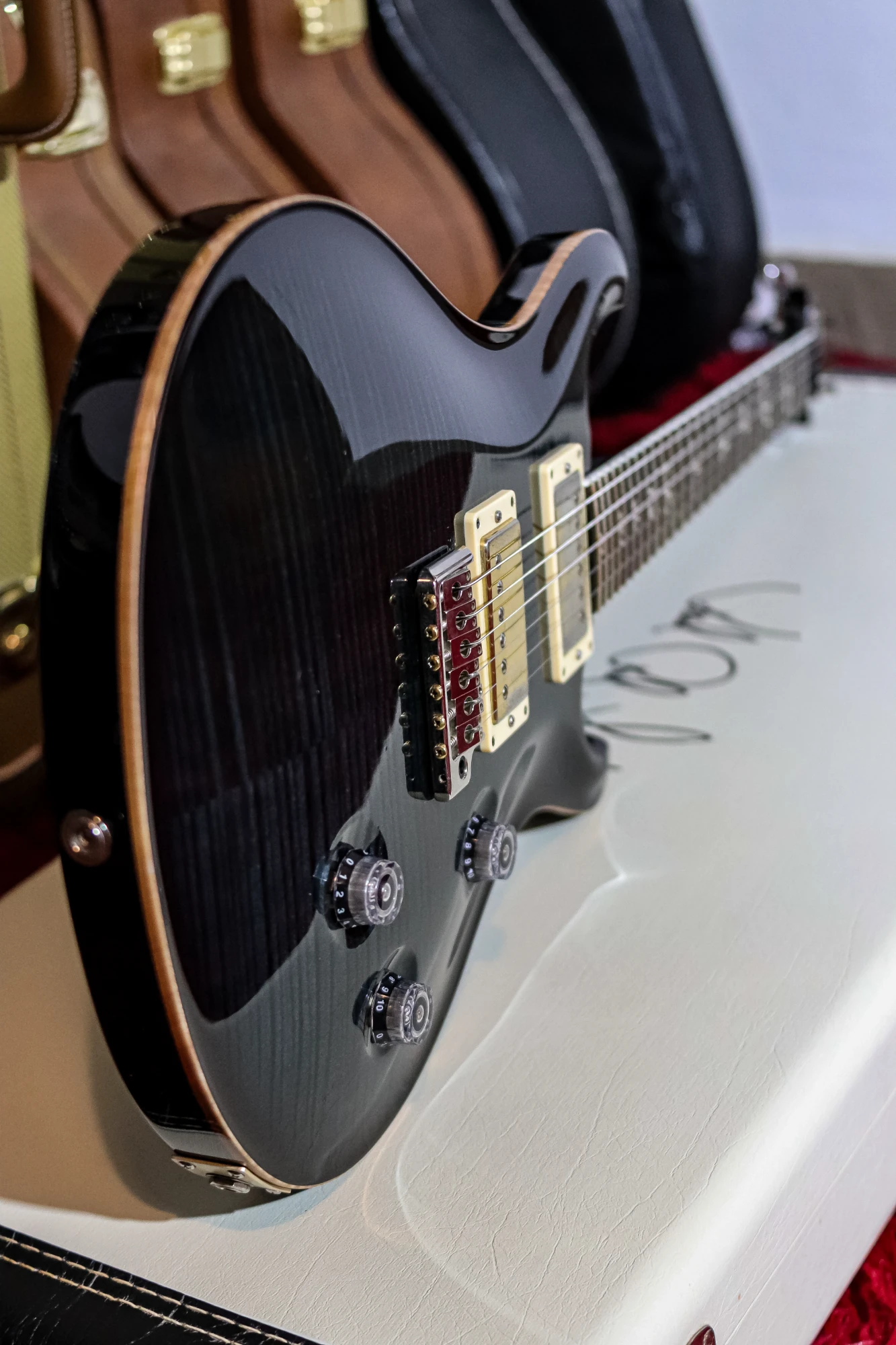 PRS Custom 24 Ten Top 25th Anniversary Smoked Black Slate - Vista 17
