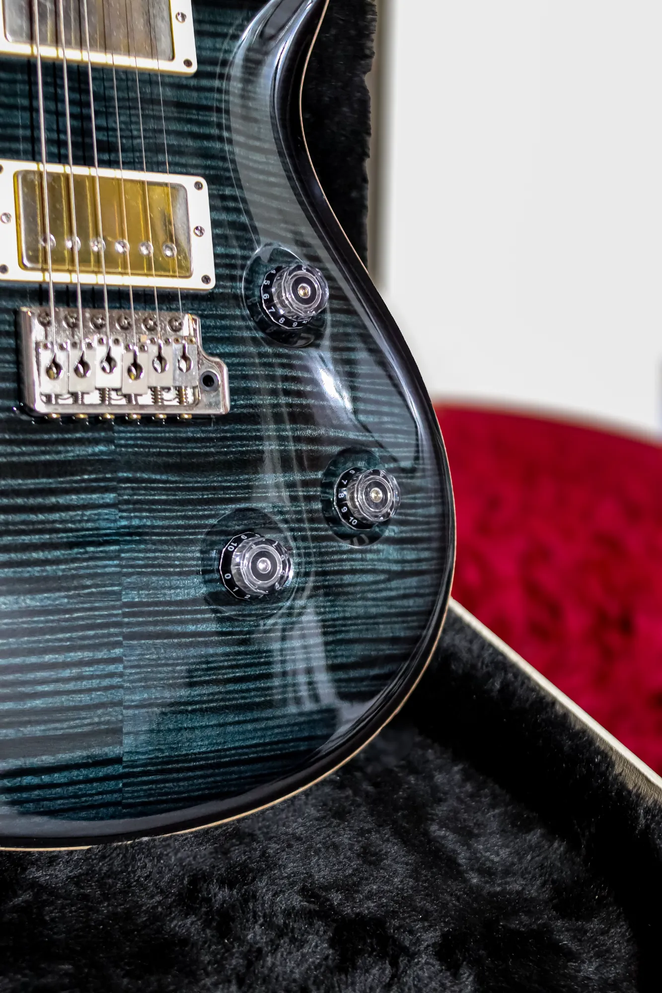 PRS Custom 24 Ten Top 25th Anniversary Smoked Black Slate - Vista 7
