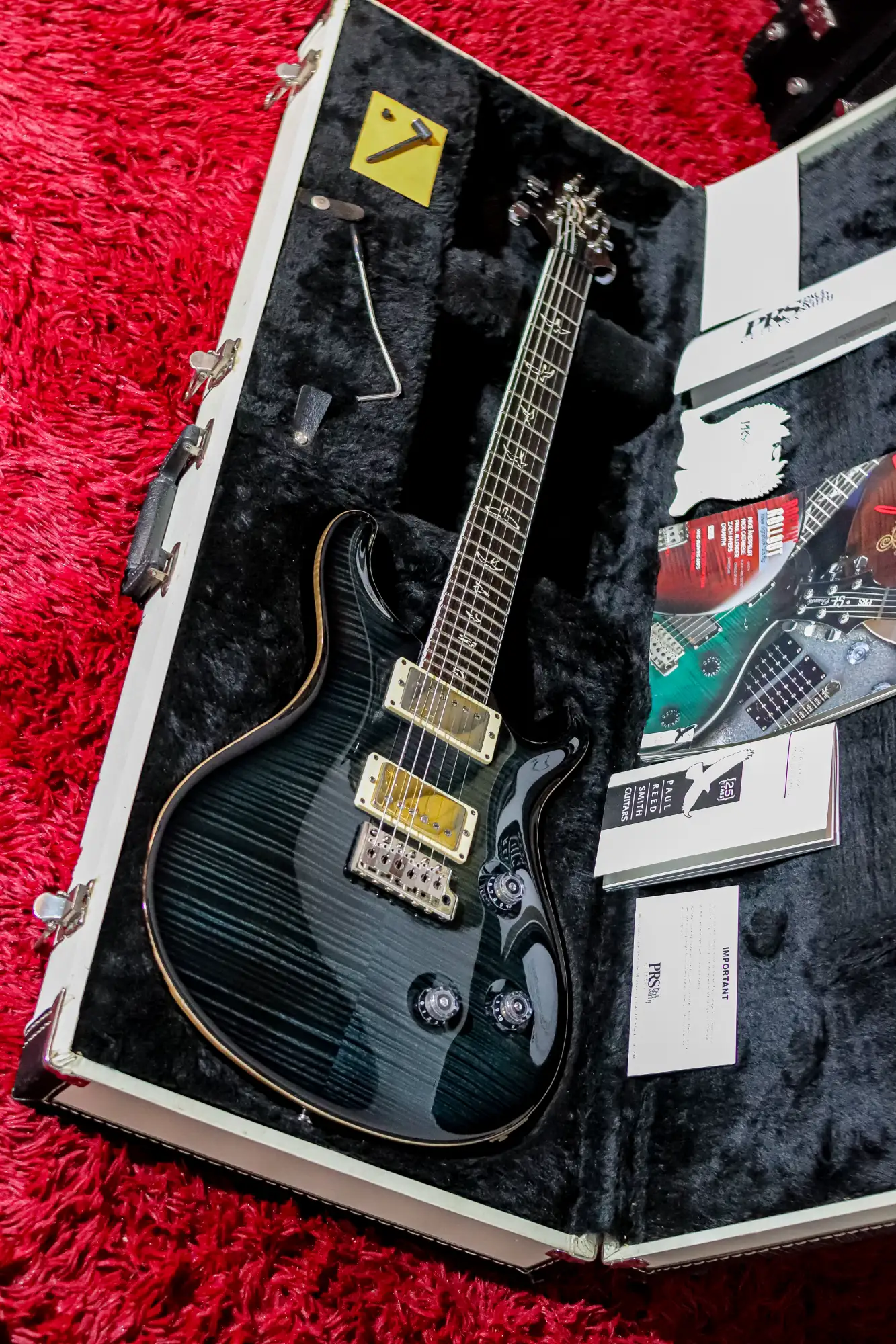 PRS Custom 24 Ten Top 25th Anniversary Smoked Black Slate