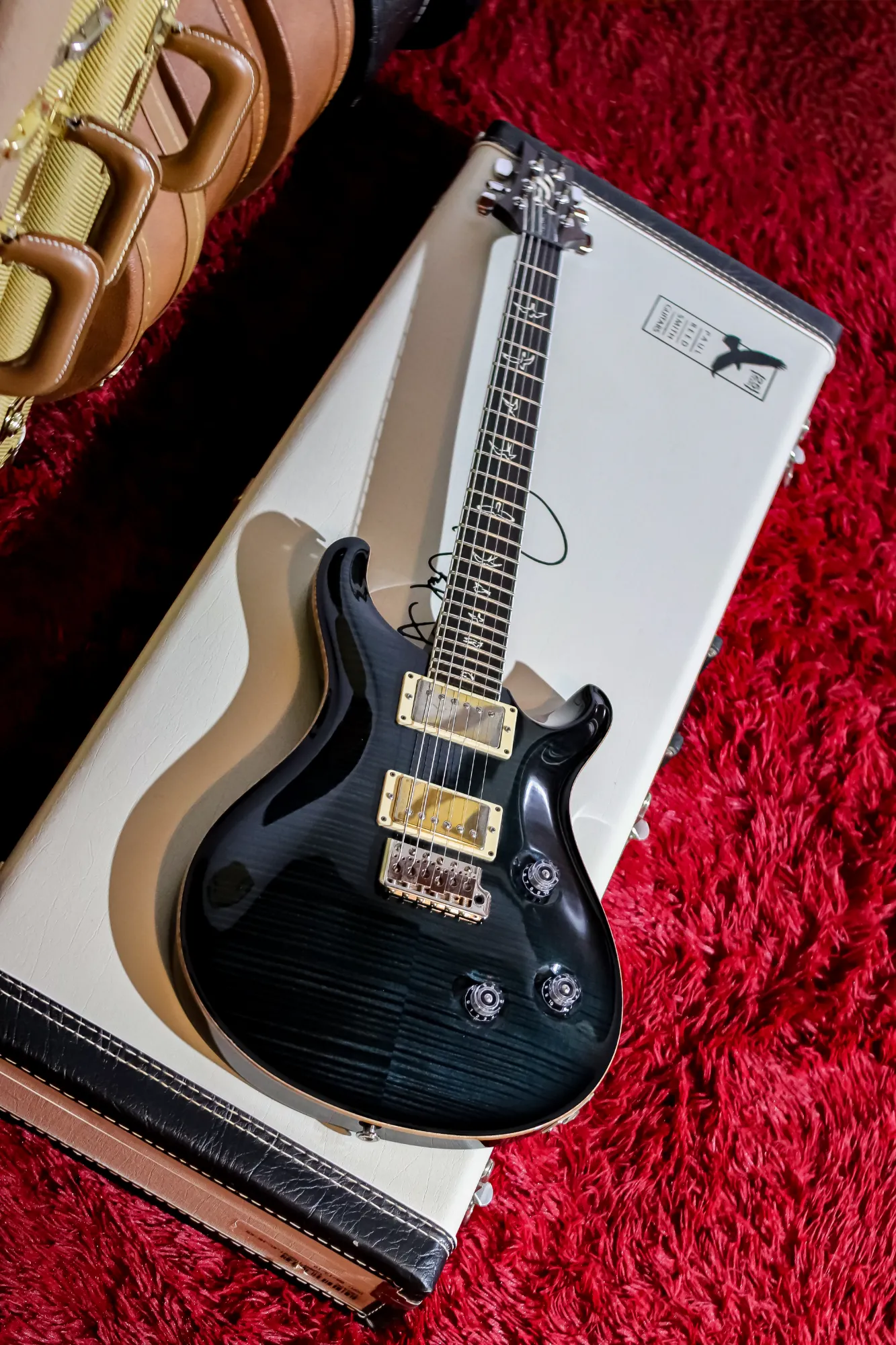 PRS Custom 24 Ten Top 25th Anniversary Smoked Black Slate - Vista 15