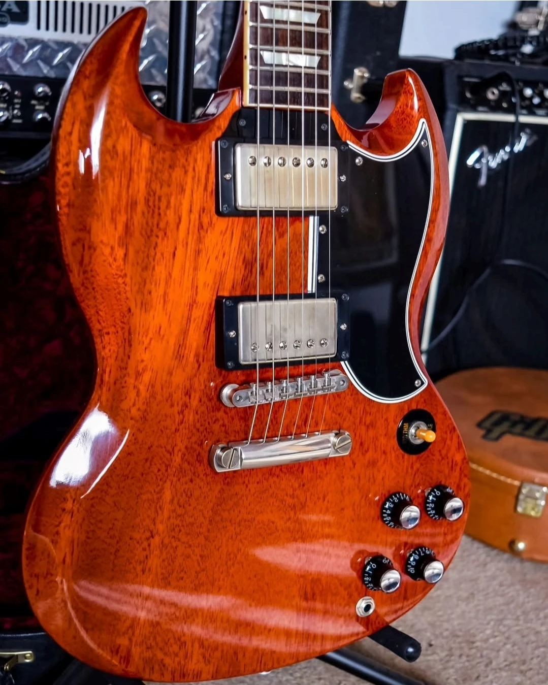 Gibson Custom Shop Sg - Les Paul (VOS)  Ri 61. Cherry Red - Vista 2
