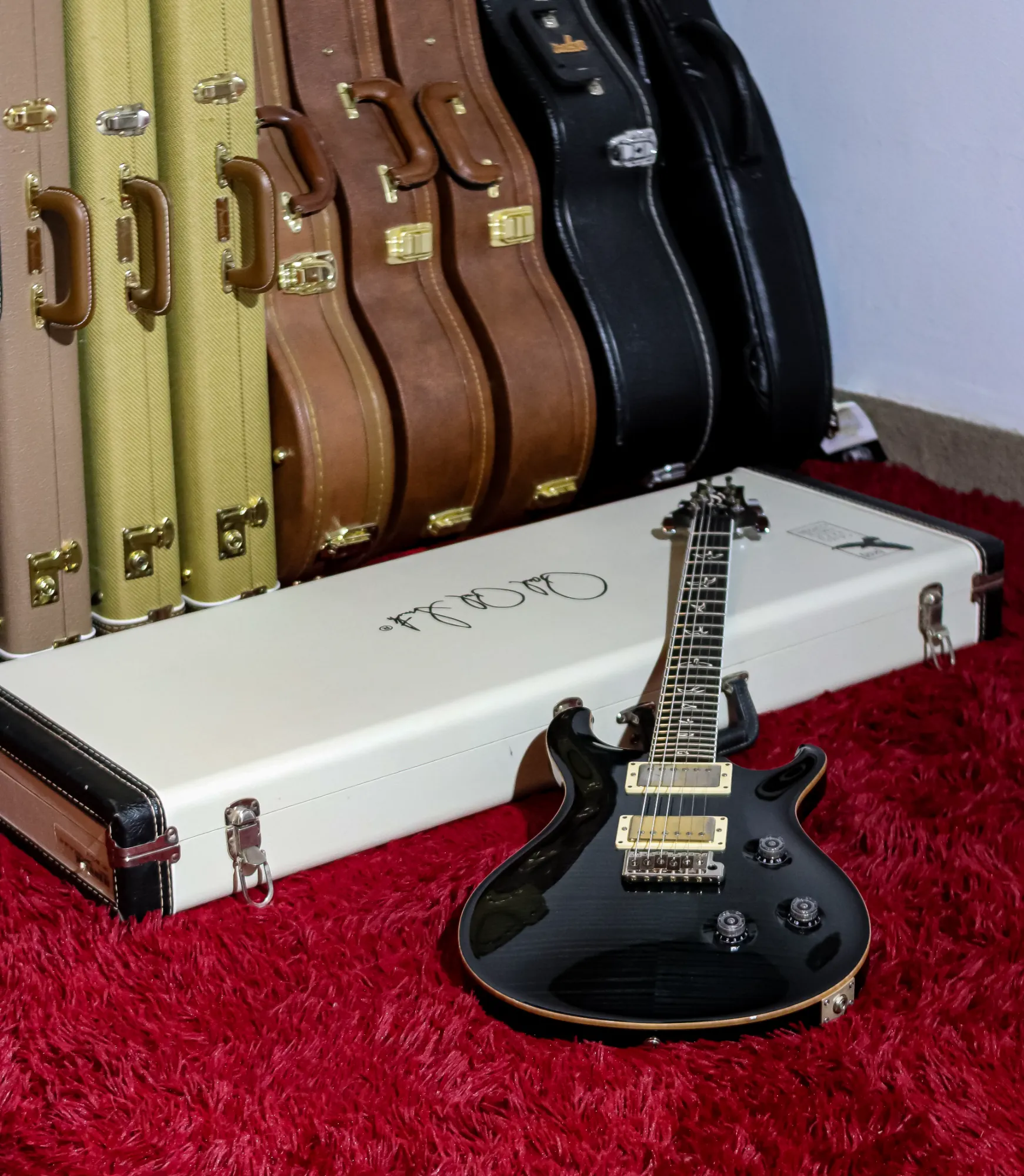 PRS Custom 24 Ten Top 25th Anniversary Smoked Black Slate - Vista 14