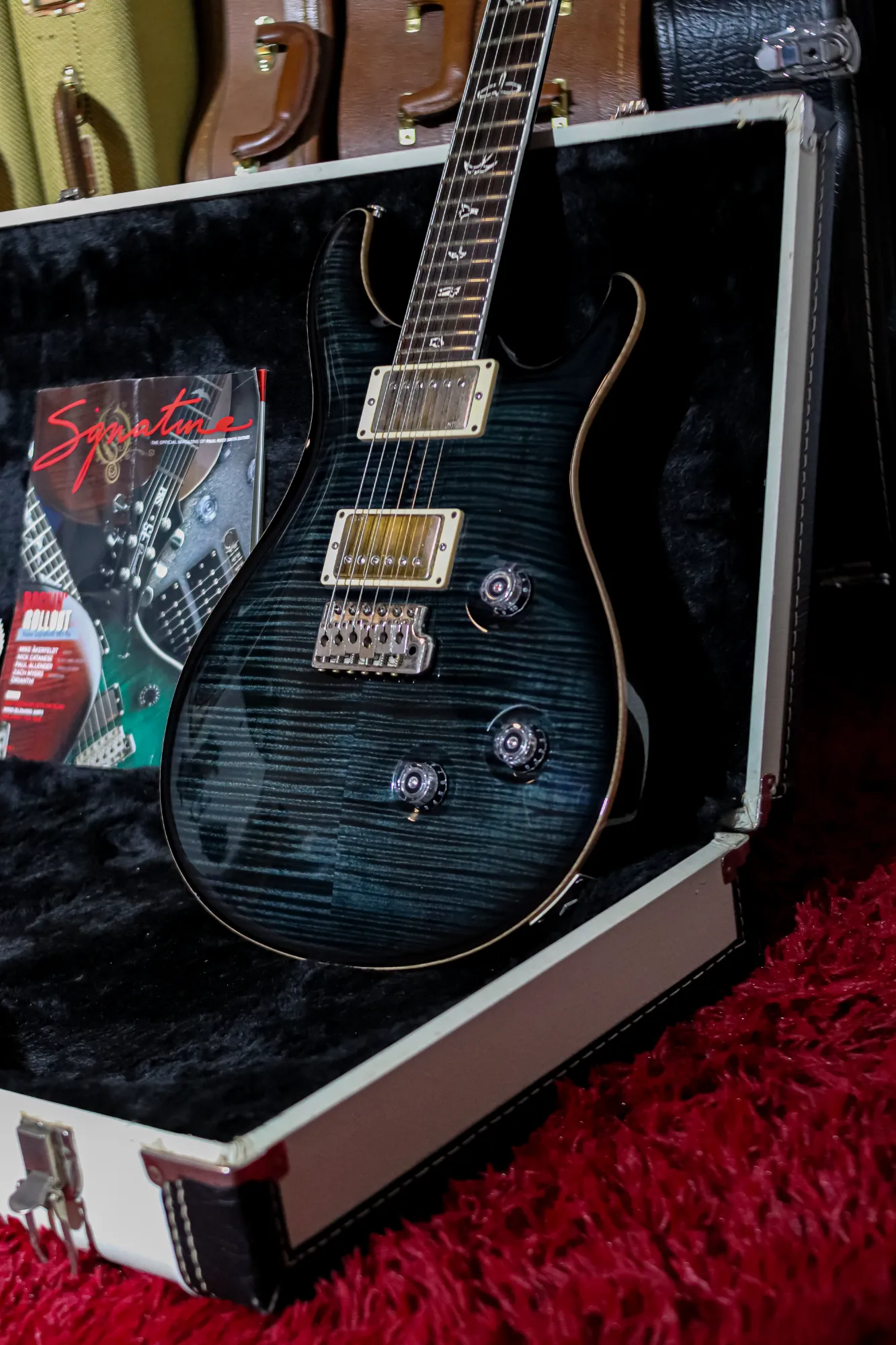 PRS Custom 24 Ten Top 25th Anniversary Smoked Black Slate - Vista 4